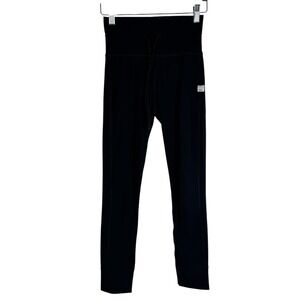 Vuori Women's Daily Legging Solid Blac Drawstring Pull On Athletic Pants Size XS